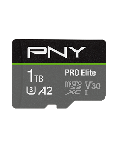 PNY PRO Elite Class 10 U3 V30 microSD Flash Memory Card 1TB P-SDU1TBV32100PRO-GE
