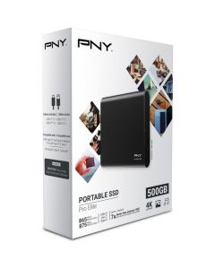PNY Technologies 500GB Pro Elite USB 3.1 Gen 2 Type-C Portable SSD PSD0CS2060-500-RB-A