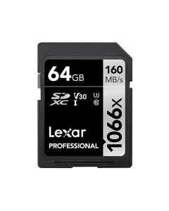 Lexar® Professional 1066x 160MB/s SDXC™ UHS-I Card SILVER Series 64GB LSD1066064G-BNNNG