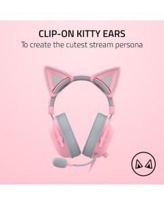 Razer Kitty Ears V2 - Universal Fit Clip-on Kitty Ears for Headsets - Quartz Edition - FRML Packaging