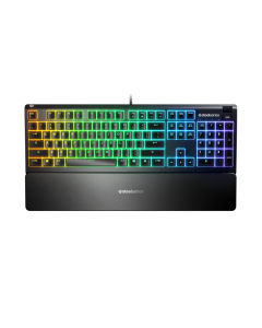 Steelseries Apex 3 Gaming Keyboard US with RGB Lighting with Magnetic Wrist Rest