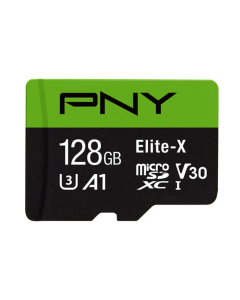 PNY Elite-X Class 10 U3 V30 microSD Flash Memory Card 128GB P-SDU128U3WX-GE