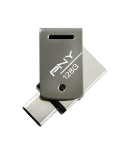 PNY Duley Dual USB 3.1 Type-C OTG Flash Drive 128GB PFDI128DULEY-BR20