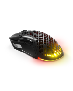 Steelseries 62406 Aerox 5 Wireless Lightweight Rechargeable Mouse (Bluetooth, 2.4GHz) - Black