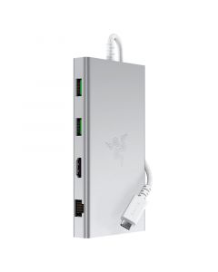 Razer USB C Dock - 11-in-1 Multiport Adapter (Mercury Edition) - FRML Packaging