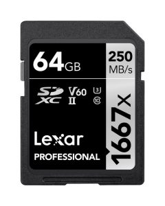 Lexar® Professional 1667x SDXC™ UHS-II Card 64GB LSD64GCB1667