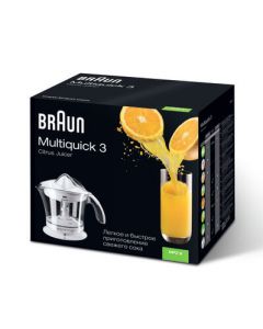 Braun ម៉ាស៊ីនច្របាច់ទឹកក្រូច Citrus Juicer - MPZ 9 White