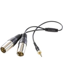 Saramonic SR-UM10-CC1 3.5mm TRS to Two XLR Male Output Y-Cable for Wireless Mic Systems